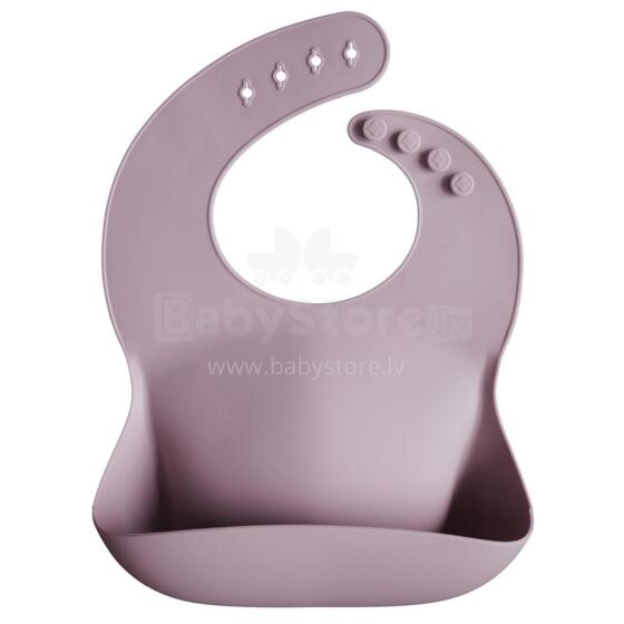 Mushie Silicone Bib Art.2500129 Mauve Beebipõll on valmistatud 100% kvaliteetsest silikoonist