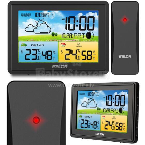 Метеостанция с дисплеем BD-908 черная
