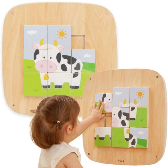 VIGA Wooden Sensory Manipulative Activity Board Puzzle