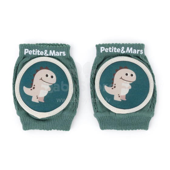 PETITE&MARS 522817 Flexible Crawling Knee Pads Follow Misty Green 6 m+