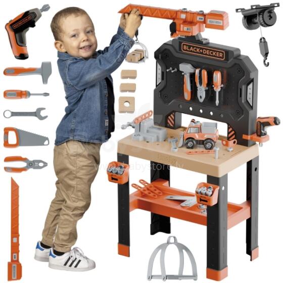 SMOBY Мастерская с Краном Black+Decker Bricolo Builder