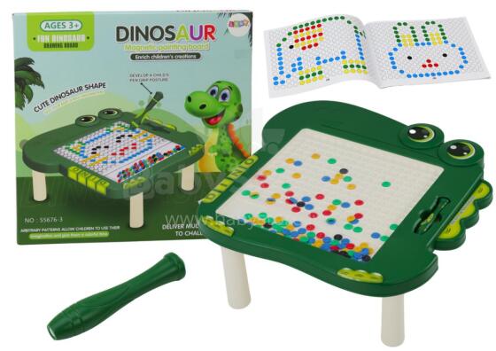 Dinosauruse hariduslik magnettahvel laua padjapuzzle roheline