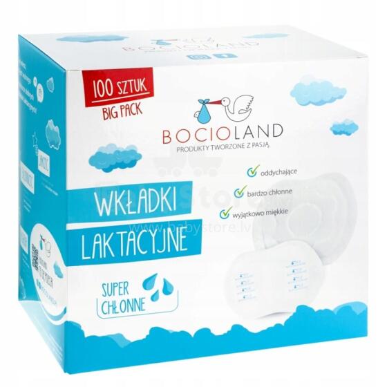 Bocioland Nursing Pads Art.1569 Ühekordsed igapäevased rinnahoidjapadjad (100 tk)