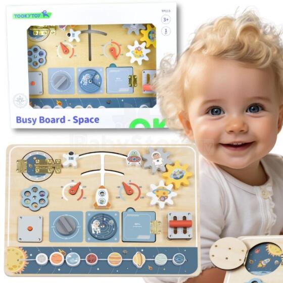 TOOKY TOY Puitkoolitav Laud Montessori Astronaut Kosmoselaev
