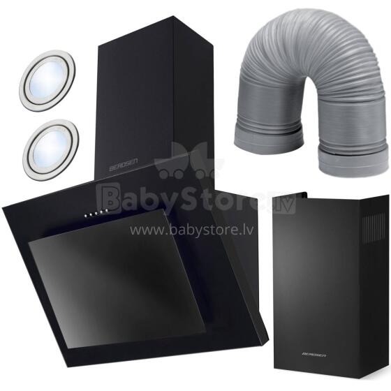 Kitchen chimney hood 60 cm Berdsen BT-215 black