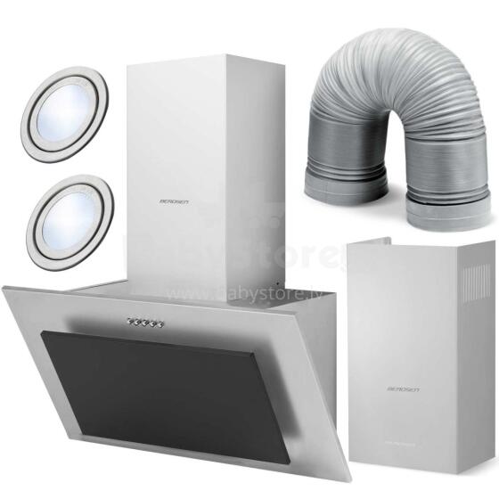Kitchen chimney hood 60cm Inox + black BT-209
