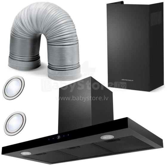 Kitchen hood 90 cm Black Berdsen BT-218