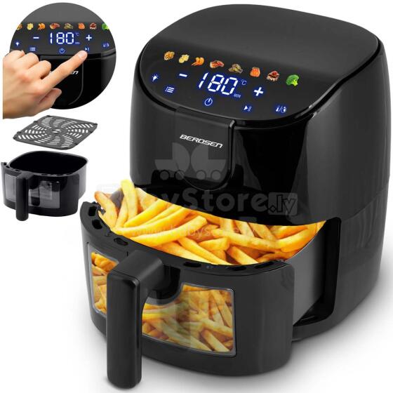Õlivaba fritüür Air fryer 4l Berdsen 1500W BD-658 must