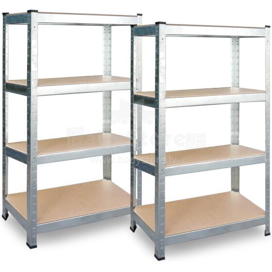 Metallist lao riiulite komplekt 2 tk 180 x 90 x 40 cm Plonos PL-702