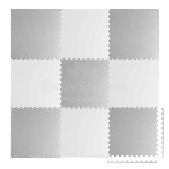 Suur vahtpuzzle matt valge-hall Ricokids 180x180cm 9tk