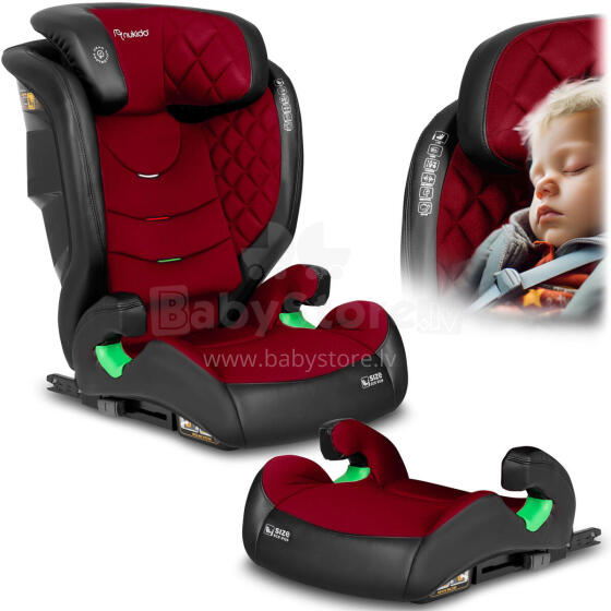 Nukido Louis autoistme must-punane 15-36 kg ISOFIX