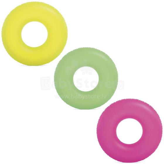 Neoon Ujumisring 91 cm - 3 Värvi INTEX 59262 Roosa