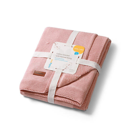 B.O.1671/01 Cotton Blanket with Flannel Lining Pink