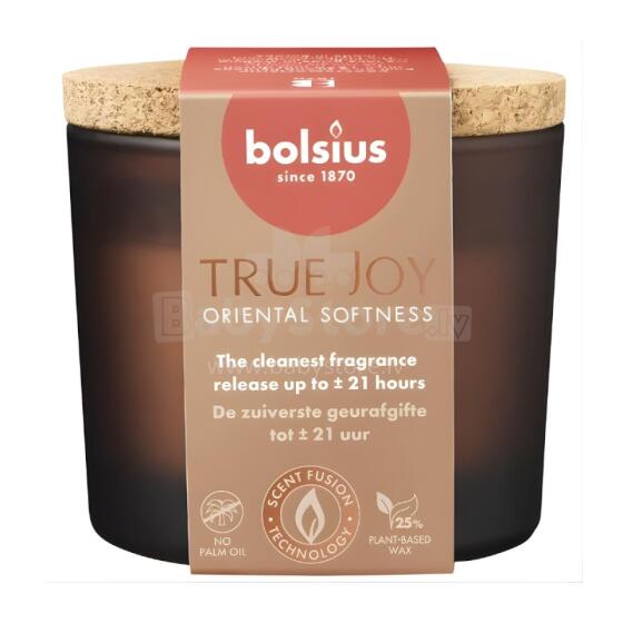 Candle scent. glass gl. with cork True Joy &Oslash;66x83mm oriental softness