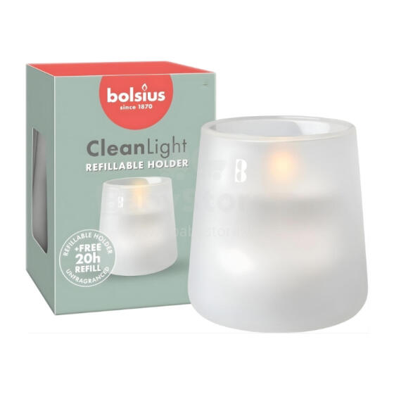 Candle scented glass glass Clean Light &Oslash;95x85mm 0% fragrance