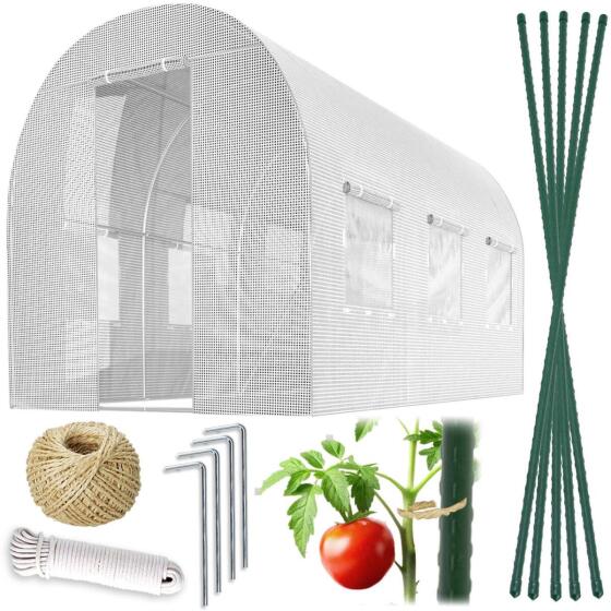 Aedade tunnel 2 x 3 m (6m2) valge ploonos