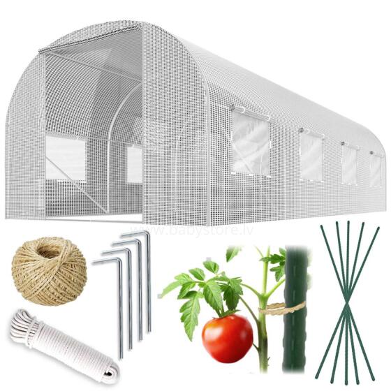 Aedatunnel 3 x 4,5 m (13,5 m2) Valge Plonos