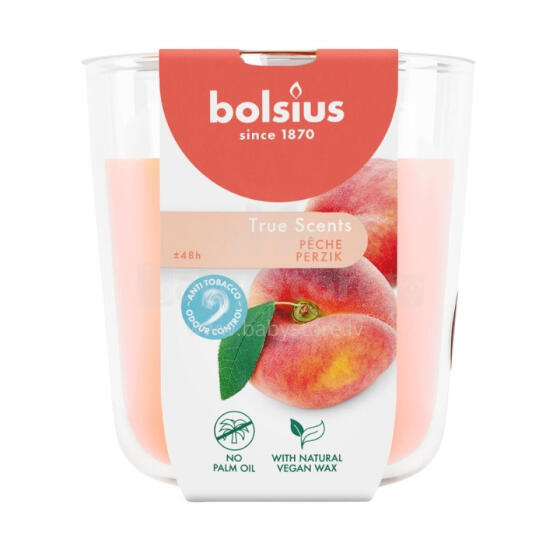 Candle scented glass True Scents &Oslash;97x85mm peach