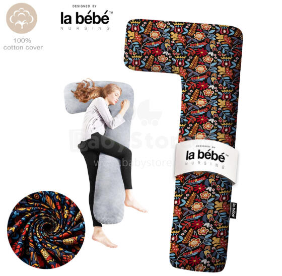 La Bebe™ Flopsy Cotton Nursing Maternity Pillow Art.40579838 Nordic Florals.