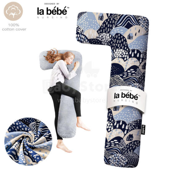 La Bebe™ Flopsy Cotton Nursing Maternity Pillow Art.00608159 Nordic Hills.