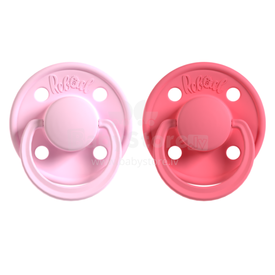 Rebael Round Latex Art.276189 Colour Mix mannekeen (lutt), mis on valmistatud 100% looduslikust kummist vanuses 6+ kuud. (2 tk.)