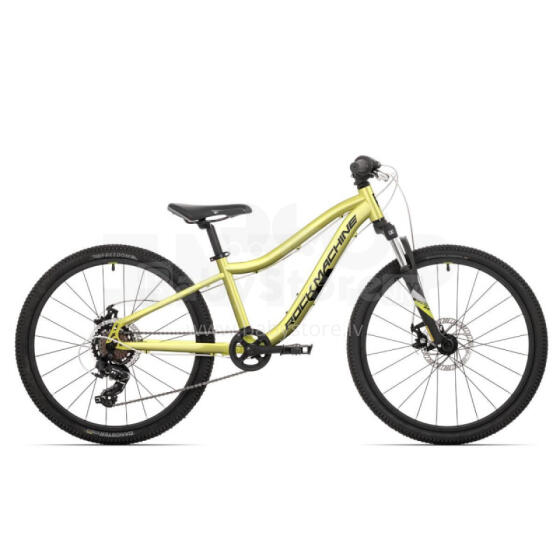 Pusaudžu velosipēds Rock Machine Storm Jr. 24 Sulfur Yellow (Rata izmērs: 24 Rāmja izmērs: 12)