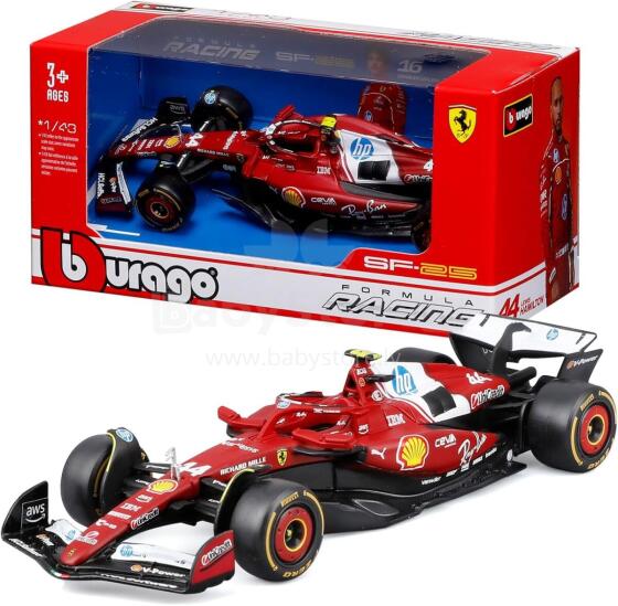 Bburago Ferrari SF-25 F1 2025#44 Hamiltoni survevalu mudelauto 1:43 art.277052