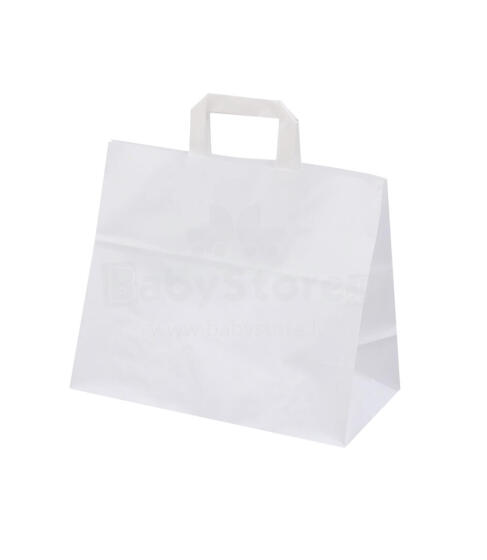 Basic White Paper Bag Art.P50902 Paberkott 32 x 16 x 27 cm