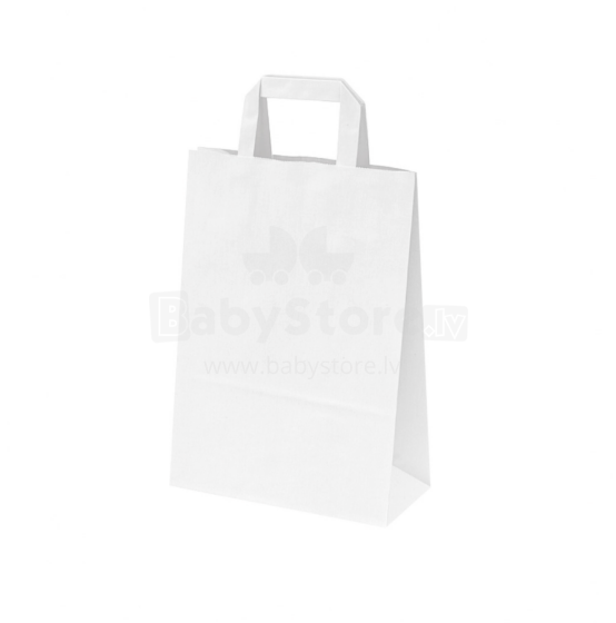 Basic White Paper Bag Art.P50902 Paberkott 19 x 8 x 25 cm