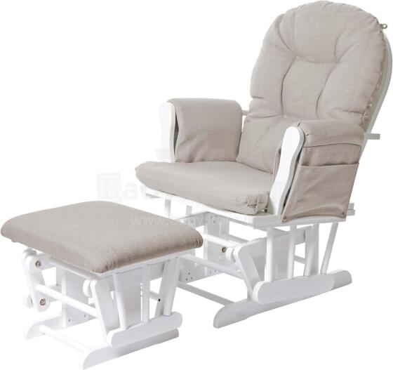 Mendler Relaxing Rocking Chair Art.HWC-C76 Cream Kiiktool söötmiseks