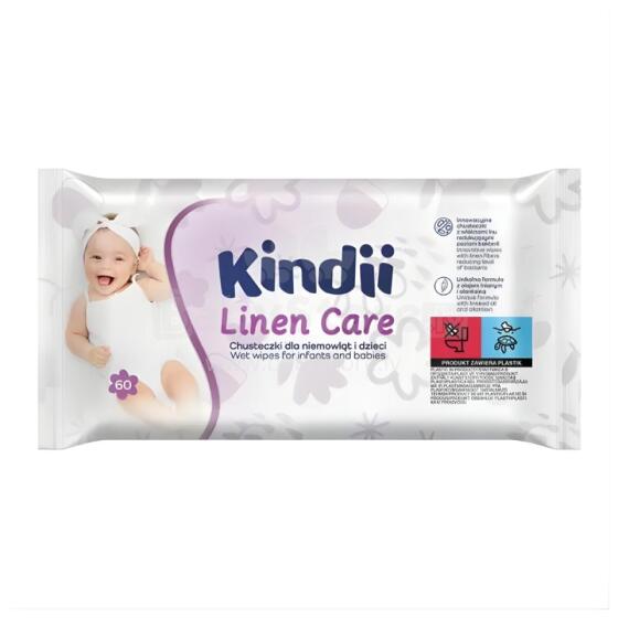 Kindii Linen Care beebisalvr&auml;tikud 60 tk.