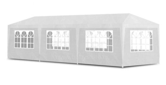 Aedade kaubanduslik paviljonitelk, 3x9 m, 8 seina, valge, MultiGarden