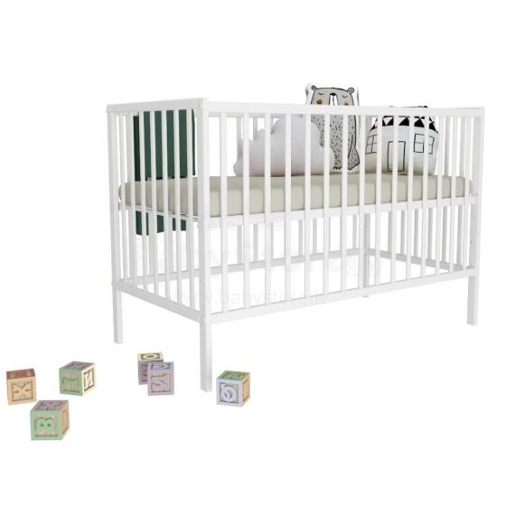 Bocian Baby Cot Magda 120x60 Art.280151 White Laste puidust võrevoodi 120x60 cm