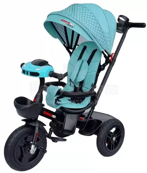 Bebe Basic Schumacher Kid  Air Trike Art.281265 Turkio Laste kolmerattaline lenkstangiga, katuse ja täispuhutavate ratastega