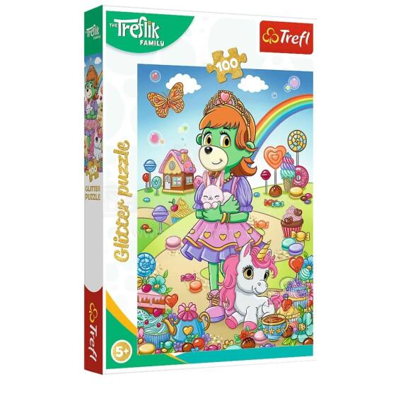 Pusle sädelusega Treflik perekond 100 tk. Sädelus Trefliki Trefl 14833