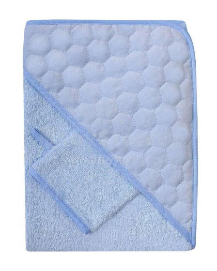 Vannikatte + pesulapp - 817 - TERRY - VELVET - suurus 100x100 cm - SININE