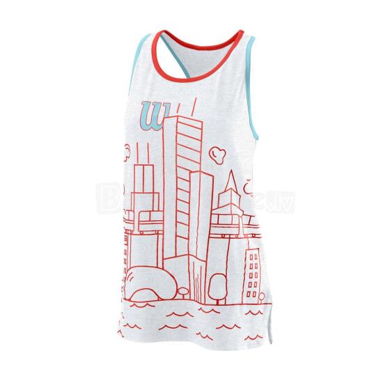 W CHI COTTON TANK Valge heather