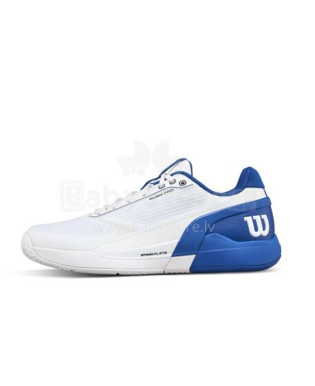 WILSON TENNISE KINGAD MEESTELE RUSH PRO 5 Valge / Deja Vu Sinine / Ohutus Kollane