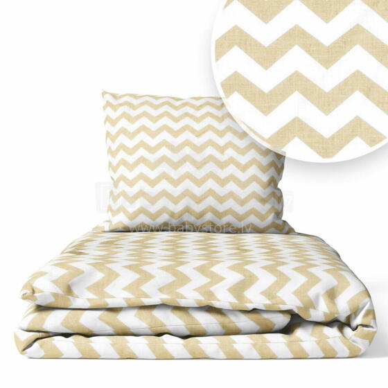 Kattekomplekt - 2 tk - 135x100, 40x60 - ZIGZAG - BEIGE