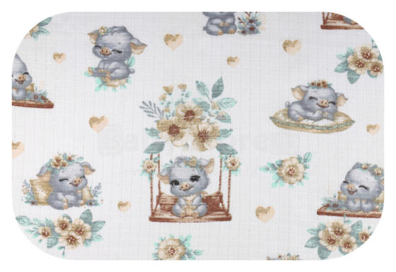 Mähkmed - 30046 - TETRA PRINT - EGA - PIGGY kiigel - HALL - suurus 70x80 cm