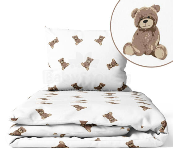 Kattekomplekt - 2 tk - 120x90, 40x60 - TEDDY - VALGE