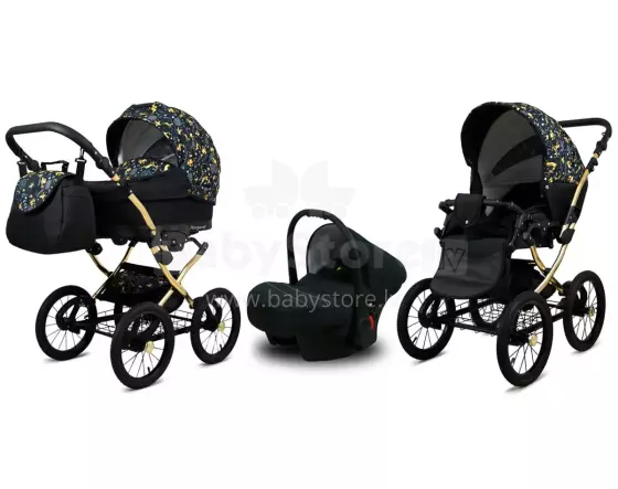 Babylux Margaret Gold Art.286154 Gold Deer   Klassikaline 3-ühes lapsevanker
