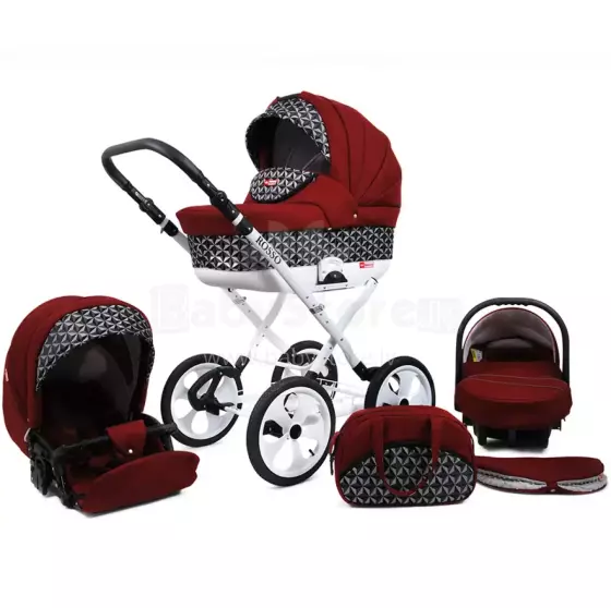 Babylux Rosso Art.286216 Klassikaline 3-ühes lapsevanker