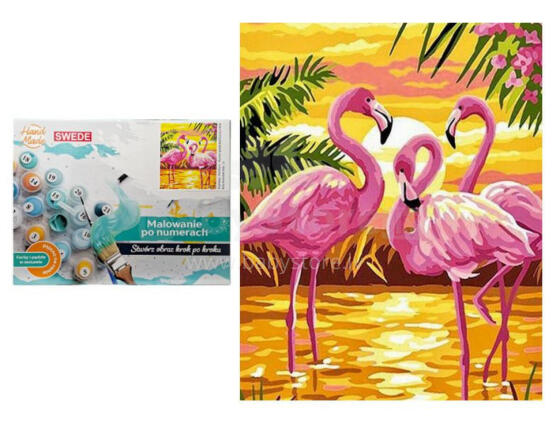 Numbrite järgi maalimine - 07428 - FLAMINGOD