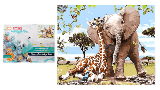 Maali numbrite järgi - 07213 - ELEFANT & GIRAFF