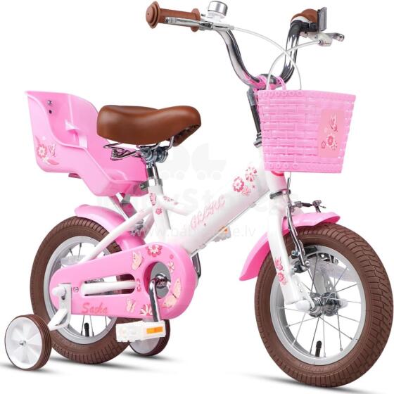 Glerc Kids Bike Wheels Collas 12'  Art.287140 White Children's two-wheeled bicycle with additional wheels