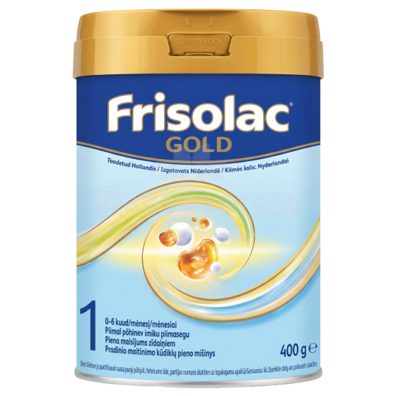 Frisolac® Gold 1 New Formula Art.287200 Piimavalem - dieettoit lastele vanuses 0-6 kuud. 400g