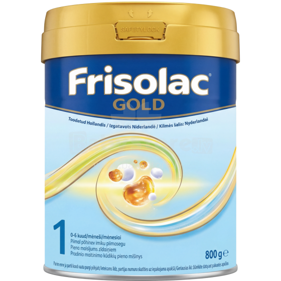 Frisolac® Gold 1 New Formula Art.287200 Piimavalem - dieettoit lastele vanuses 0-6 kuud. 800g