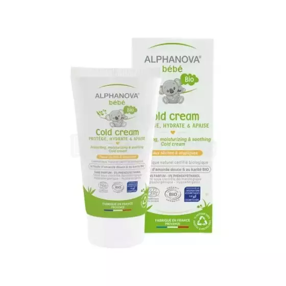 Alphanova Bebe Cold Cream Art.287578 lõhnatu orgaaniline toitev külmakaitse ilmastikukreem, 50 ml