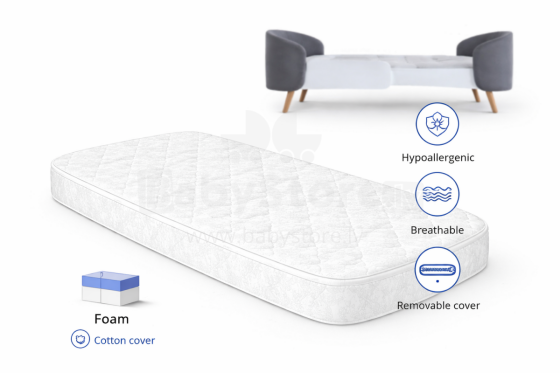 La Bebe™ Fly Bed Art.288277  Laste poroloonmadrats 66x166x9cm (Ühildub Ingvartiga)